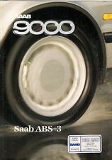 Saab 9000 ABS+3 Braking System 1986-1987 UK Market Foldout Sales Brochure