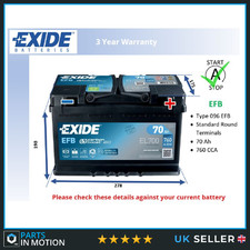 EFB Car Battery fits VOLVO V50