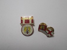 NORTHAMPTON TOWN FC - ENAMEL CREST BADGE x2.