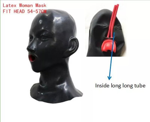 Black rubber latex hood - rubber,