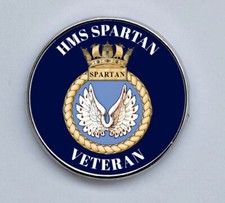 HMS Spartan Veteran Royal Navy Lapel Pin Badge