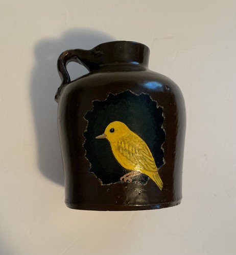 Brown stoneware decor jug - brown,