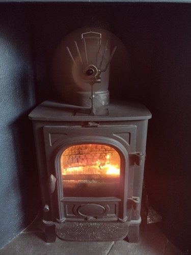 Blade stove fan black - fan,