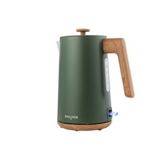 Salter Toronto 1.7L Kettle –3KW, Rapid Boil, Cordless, Auto Shut-Off, Green Wood