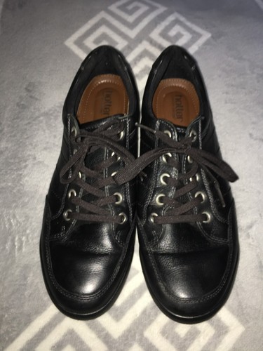 Hotter mens black leather - black,