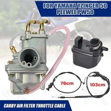 For Yamaha Y ZINGER PW50 Carburetor Carb + Air Filter Box + Throttle/Choke Cable