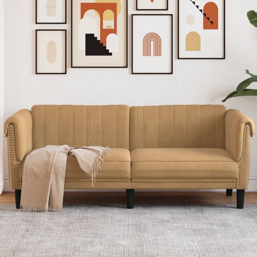 Sofa seater brown faux - brown,