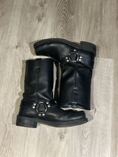Vintage Square Toe Harley Davidson Frye Motorcycle Style Harness Boots Size 10