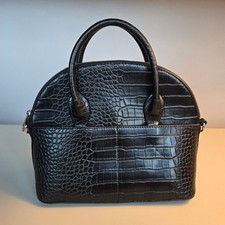 Zara Black Faux embossed