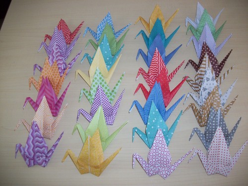 Handmade origami cranes - 50,