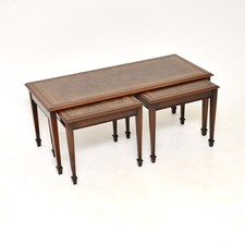 Antique Mahogany Leather Top