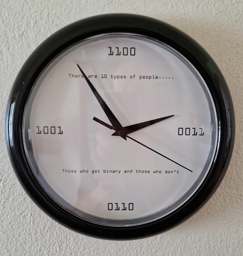 Binary wall clock - binary,