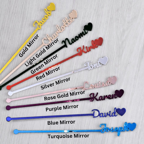 Personalised swizzle sticks - personalised,
