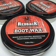 REDBACK BOOT WAX weatherproofing treatment for leather footwear with beeswax 80g