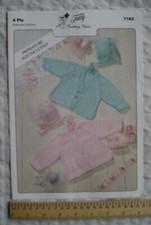 1997 Teddy Knitting Yarns 7162 matinee set, 4 ply, 30-50 cm premature