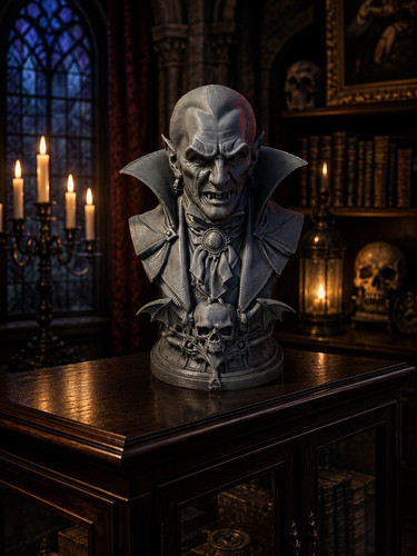 Dracula vampire bust - dracula,