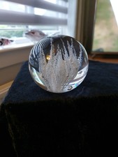 Kosta Sweden Clear Glass Seaweed Paperweight Pre 1973 Vicke Lindstrand 95868 8cm