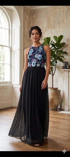 Monsoon black beaded long - monsoon,
