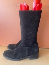 Musette Ladies Black Suede Side Zip Up Mid Calf Boots. UK(3)EUR(36) -A77