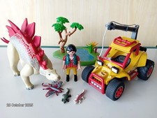 Playmobil 9432 Stegosaurus With Explorer And Vehicle Complete 