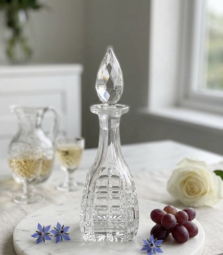 Clear glass square decanter - clear,
