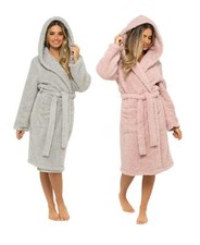 Womens Teddy Hooded Robe