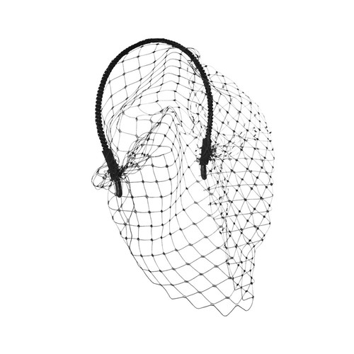 Black face veil - black, with