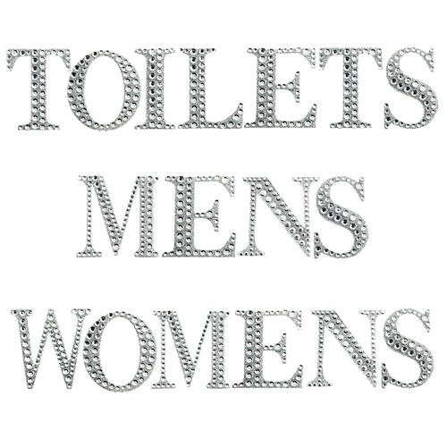 Bling toilet door diamante - toilet,