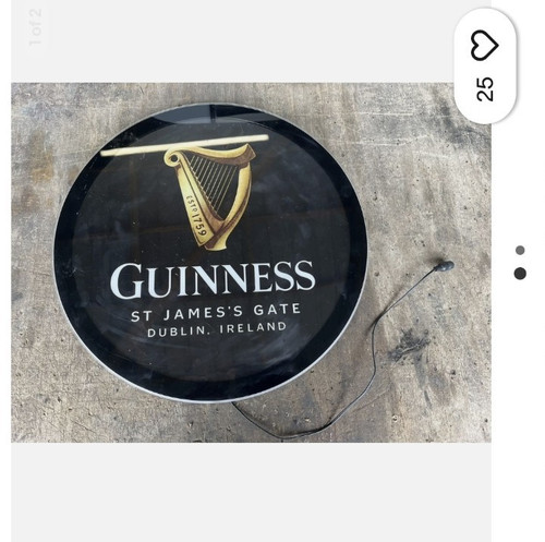 Guinness light led - light, round
