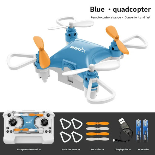 Mini drone quadcopter - mini, blue