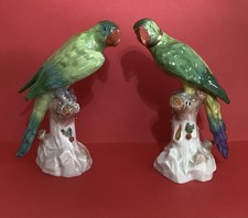 PAIR OF ANTIQUE DRESDEN GREEN
