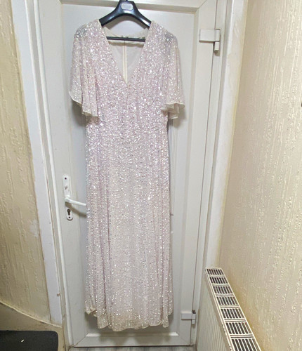 Asos silver sequin neck - silver,