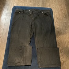 Mens LEVI STRAUSS 514 W36 L32 Black Twill Denim Jeans (Sticker still on) 