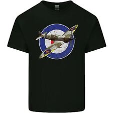 Spitfire MOD RAF WWII Fighter Plane British Kids T-Shirt Boys Girls