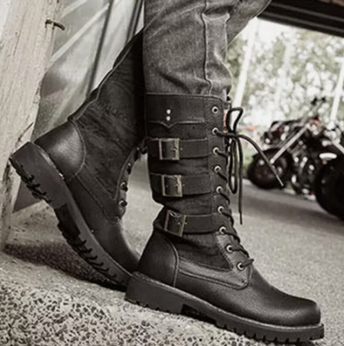 Mens biker riding boots - biker,