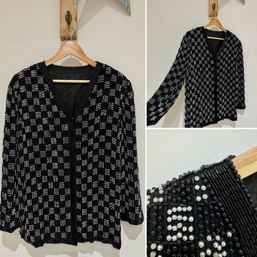 Crystals vintage silk black - black, &