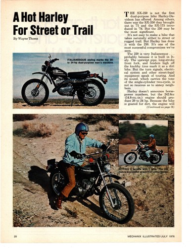1976 harley davidson 250 - 1976, sx-250