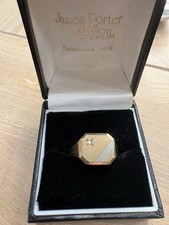 Men signet ring - ring, 9ct