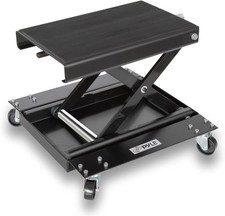Pyle Motorcycle Lift, Scissor Jack, Dolly, Heavy Duty Steel, 1100 lbs Black 