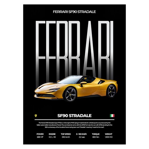 Yellow ferrari sf90 stradale - ferrari,