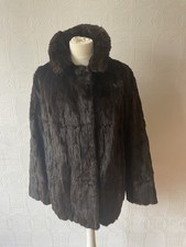 Vintage Ladies Mink Fur Coat Jacket Size 12/14