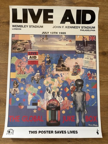 Live aid commemorative poster - aid,