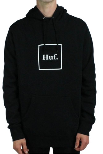Huf box logo pullover hooded - huf,