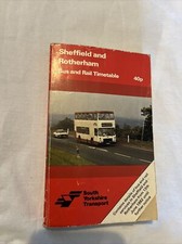 Bus Rail Timetable South Yorkshire Transport Sheffield & Rotherham June 1982