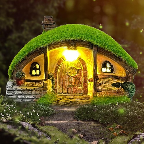 Fairy shoe house solar - fairy, light