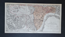 Antique (1883) map - City &