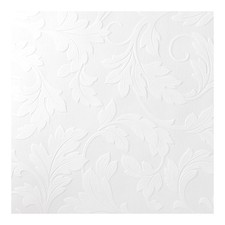 Superfresco Paintable Wallpaper Large Scrolling Leaf Textured White Durable