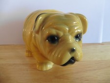 VINTAGE BULLDOG CHINA MONEY BOX