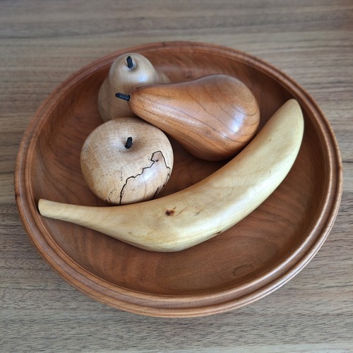 Hand turned wooden - bowl, with