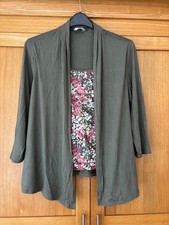 M&S Ladies green floral mock